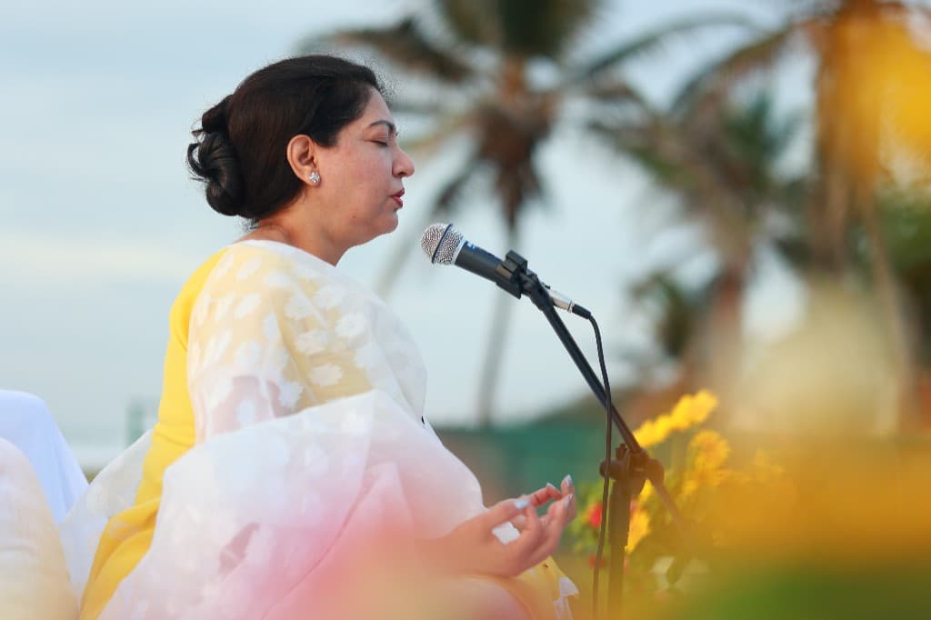 Meditation session in progress