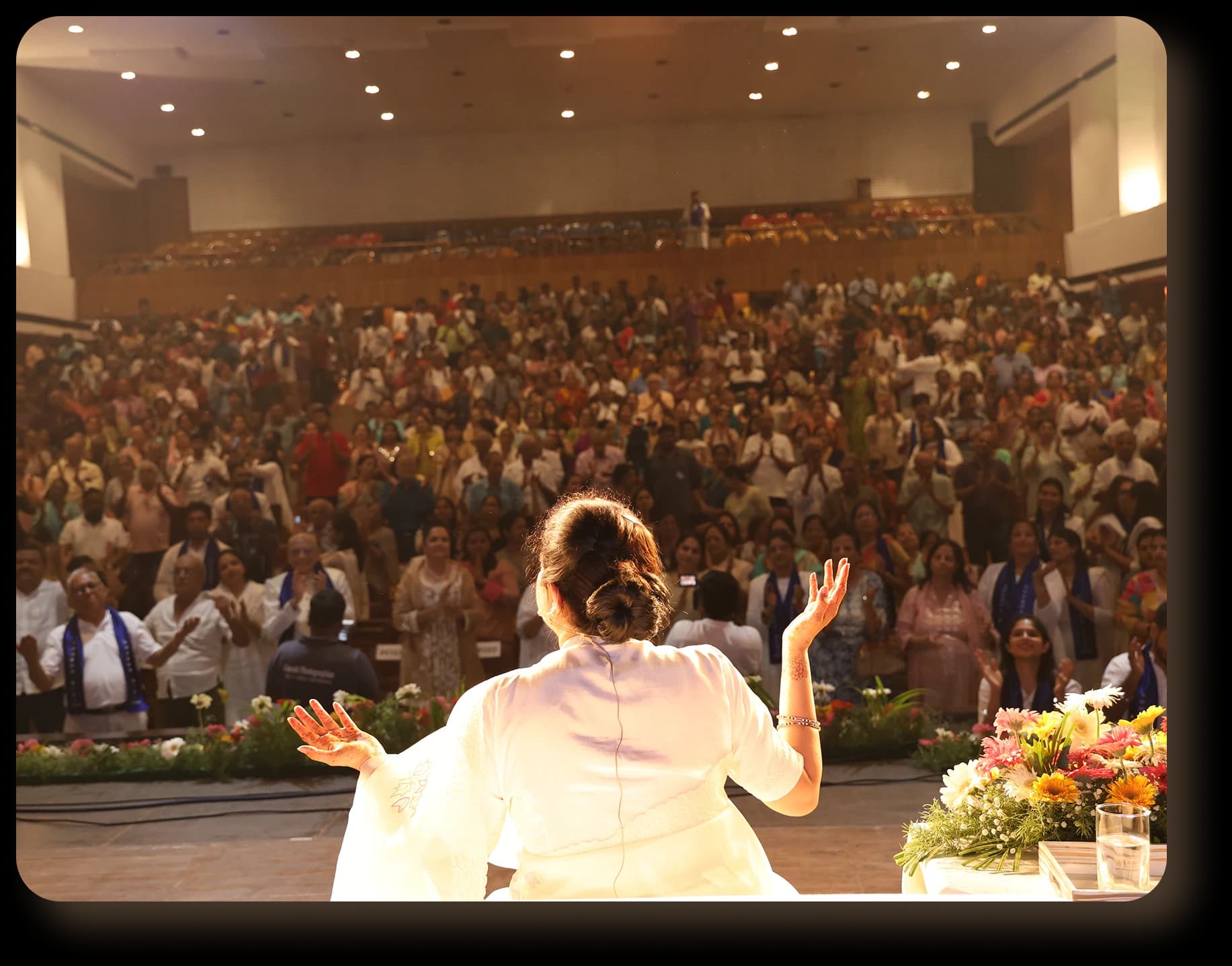 Seekers in a peaceful gathering