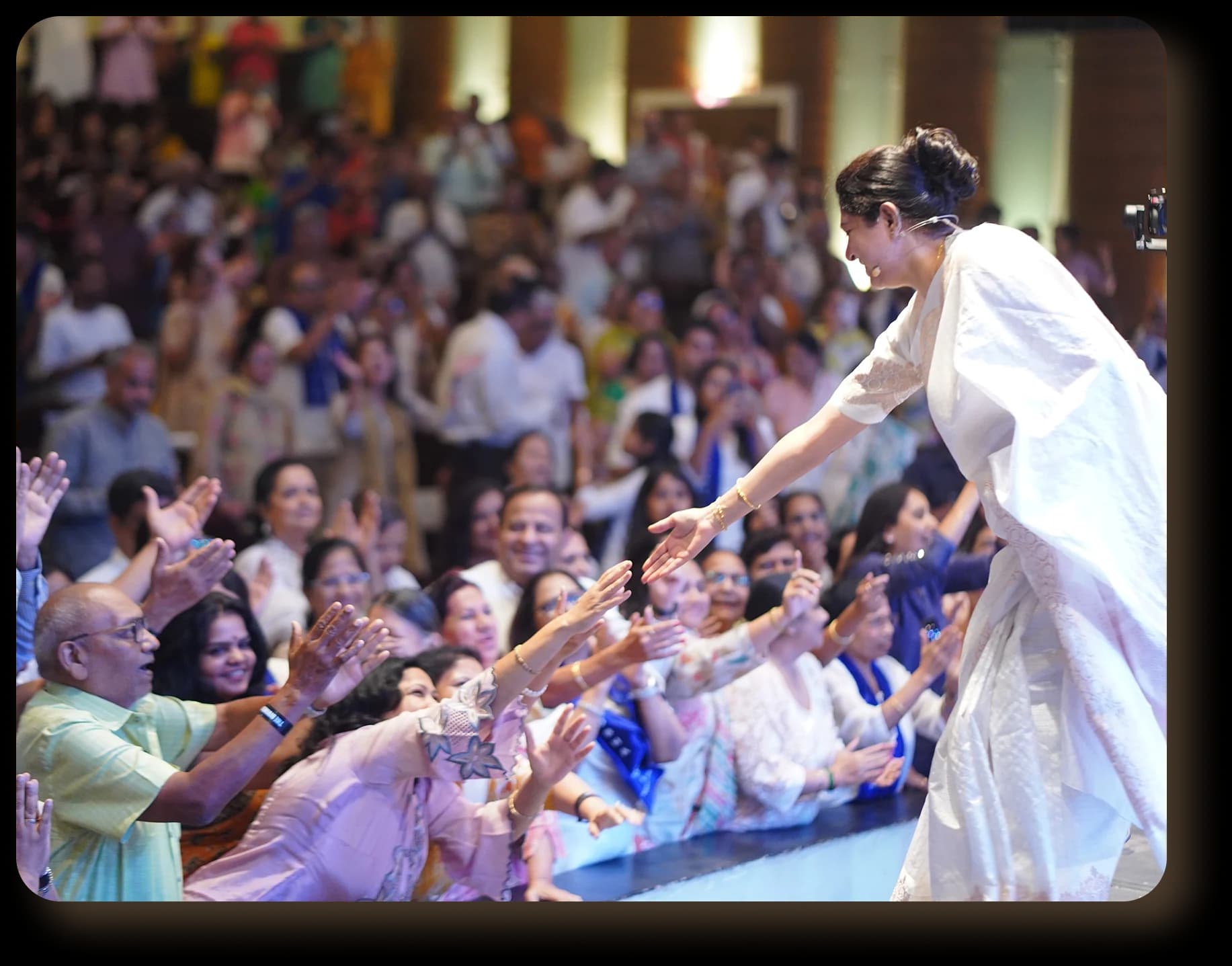 Guru Maa with seekers
